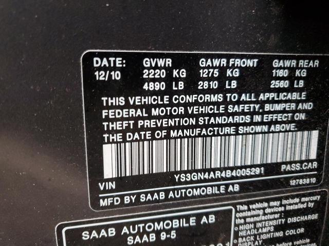 Photo 11 VIN: YS3GN4AR4B4005291 - SAAB 9-5 TURBO 