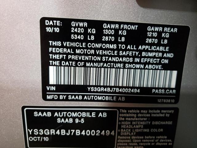 Photo 9 VIN: YS3GR4BJ7B4002494 - SAAB 9-5 AERO 