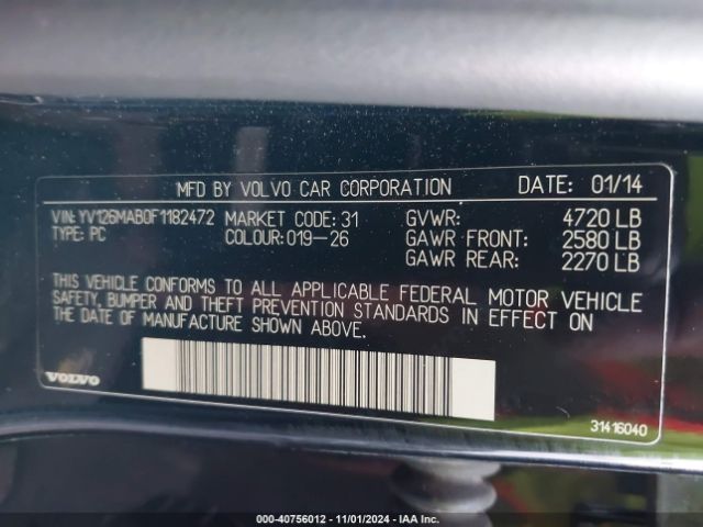 Photo 8 VIN: YV126MAB0F1182472 - VOLVO S80 