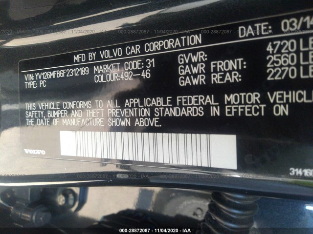 Photo 8 VIN: YV126MFB6F2312189 - VOLVO S60 