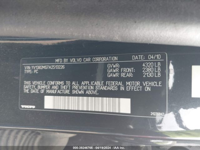 Photo 8 VIN: YV1382MS7A2513226 - VOLVO S40 