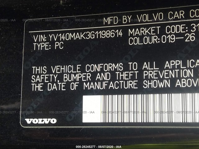 Photo 8 VIN: YV140MAK3G1198614 - VOLVO S80 