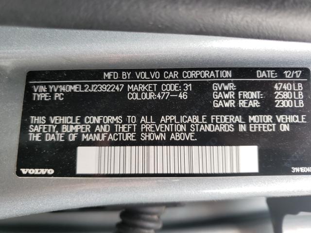 Photo 9 VIN: YV140MEL2J2392247 - VOLVO V60 T5 DYN 