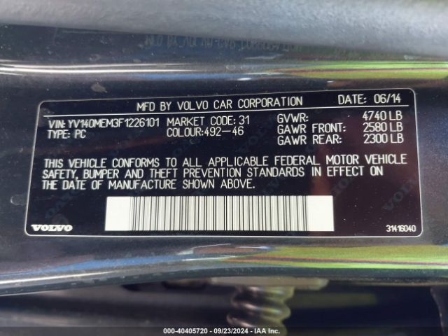 Photo 8 VIN: YV140MEM3F1226101 - VOLVO V60 