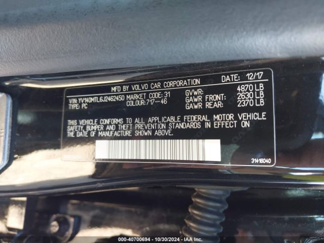 Photo 8 VIN: YV140MTL6J2462450 - VOLVO S60 