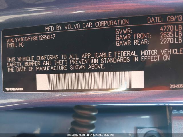 Photo 8 VIN: YV1612FH8E1289947 - VOLVO S60 