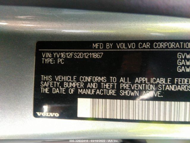 Photo 8 VIN: YV1612FS2D1211867 - VOLVO S60 