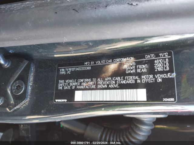 Photo 8 VIN: YV1612FS4D2203389 - VOLVO S60 