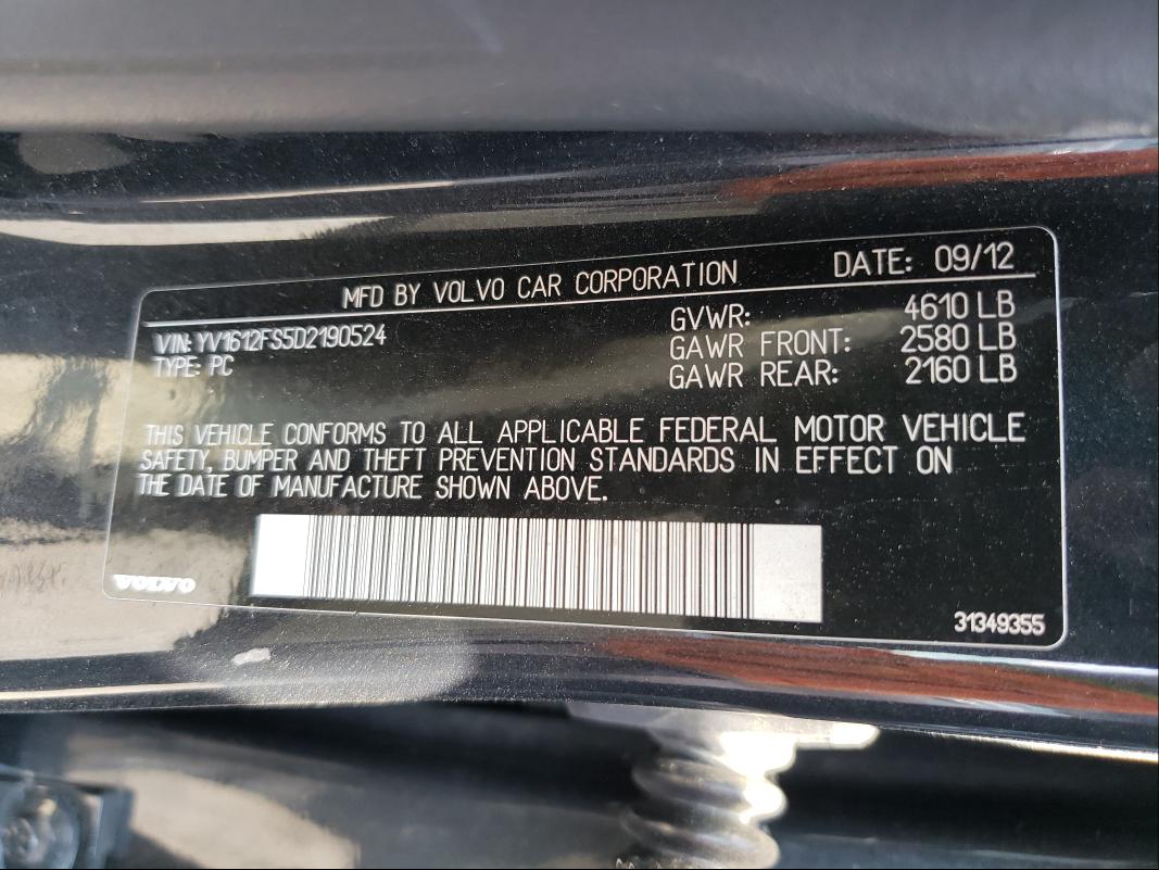 Photo 9 VIN: YV1612FS5D2190524 - VOLVO S60 T5 