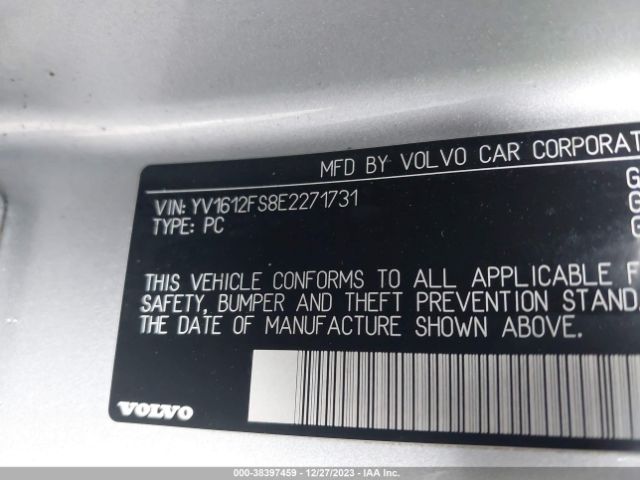 Photo 8 VIN: YV1612FS8E2271731 - VOLVO S60 