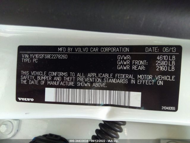 Photo 8 VIN: YV1612FS8E2278260 - VOLVO S60 