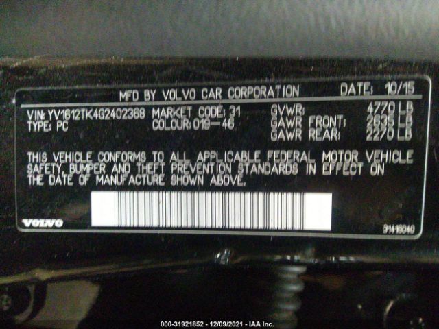 Photo 8 VIN: YV1612TK4G2402368 - VOLVO S60 