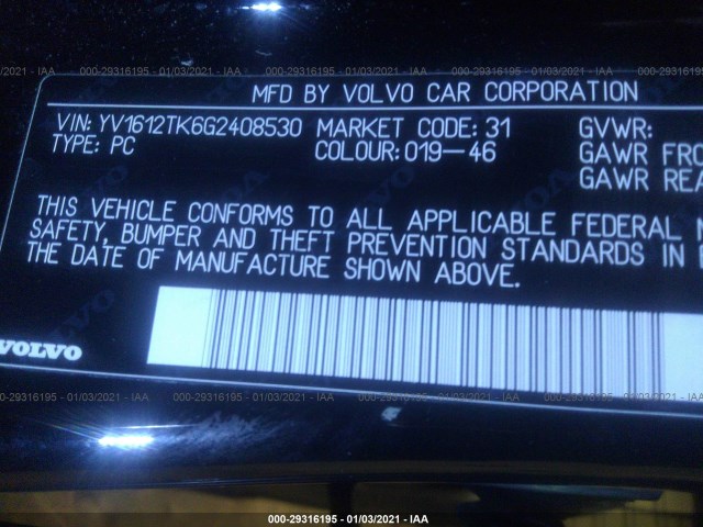 Photo 8 VIN: YV1612TK6G2408530 - VOLVO S60 