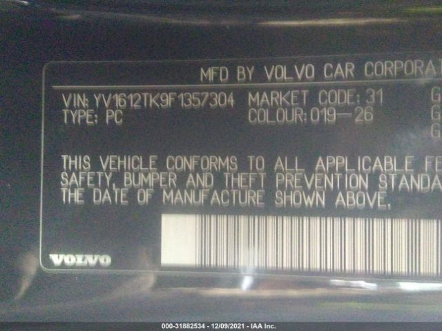 Photo 8 VIN: YV1612TK9F1357304 - VOLVO S60 