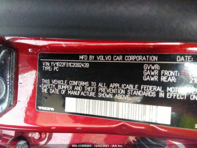 Photo 8 VIN: YV1622FS1C2092439 - VOLVO S60 