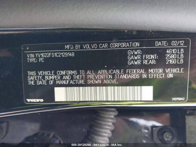 Photo 8 VIN: YV1622FS1C2129148 - VOLVO S60 