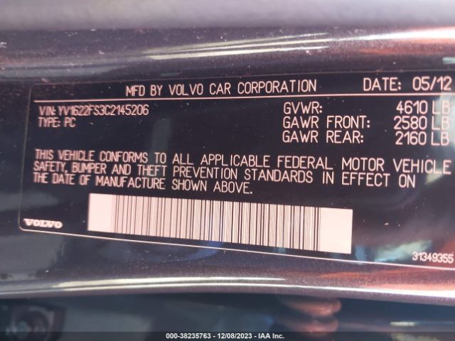 Photo 8 VIN: YV1622FS3C2145206 - VOLVO S60 