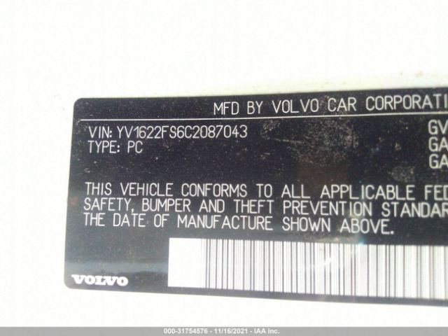 Photo 8 VIN: YV1622FS6C2087043 - VOLVO S60 