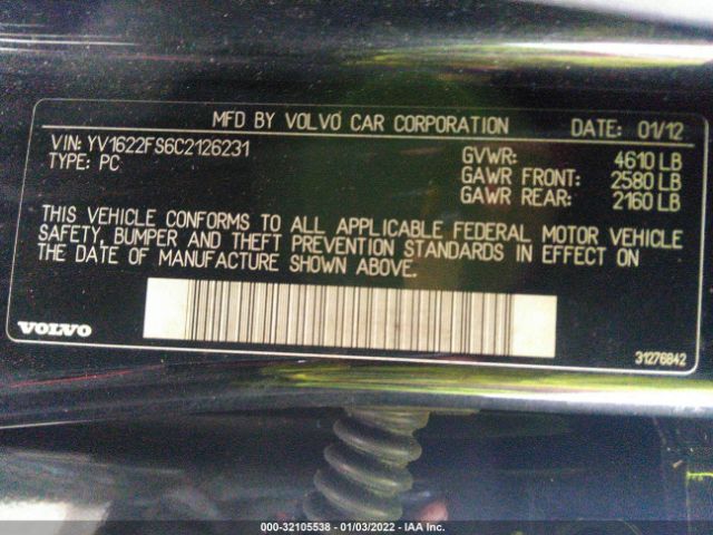 Photo 8 VIN: YV1622FS6C2126231 - VOLVO S60 