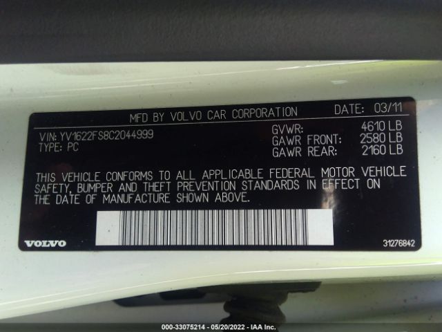 Photo 8 VIN: YV1622FS8C2044999 - VOLVO S60 