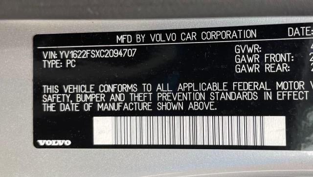 Photo 9 VIN: YV1622FSXC2094707 - VOLVO S60 