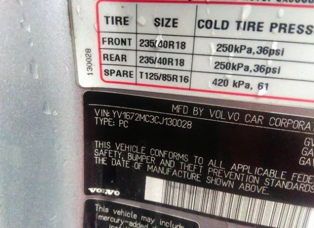 Photo 8 VIN: YV1672MC3CJ130028 - VOLVO C70 