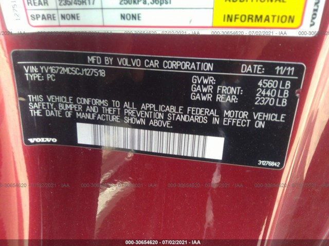 Photo 8 VIN: YV1672MC5CJ127518 - VOLVO C70 