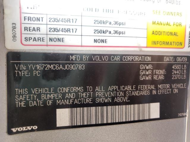 Photo 9 VIN: YV1672MC6AJ090783 - VOLVO C70 T5 