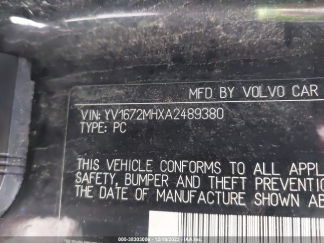 Photo 8 VIN: YV1672MHXA2489380 - VOLVO S40 