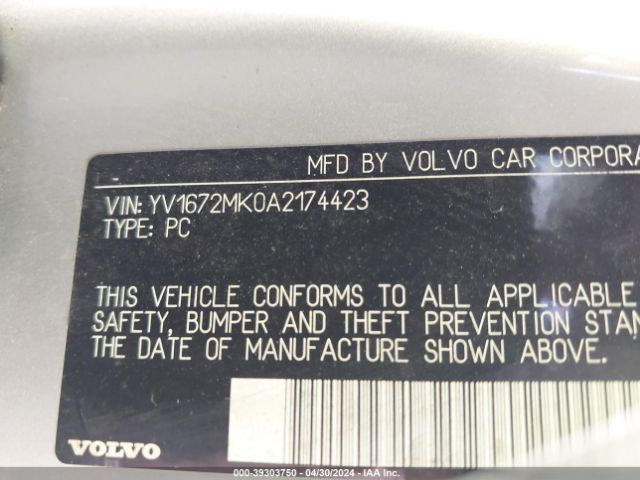 Photo 8 VIN: YV1672MK0A2174423 - VOLVO C30 