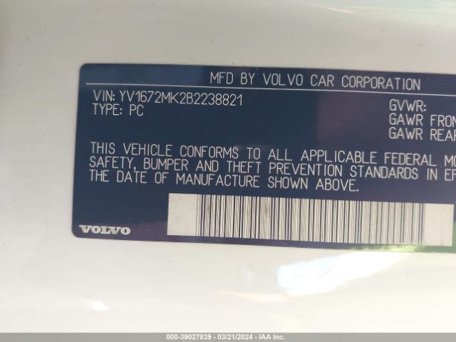 Photo 8 VIN: YV1672MK2B2238821 - VOLVO C30 