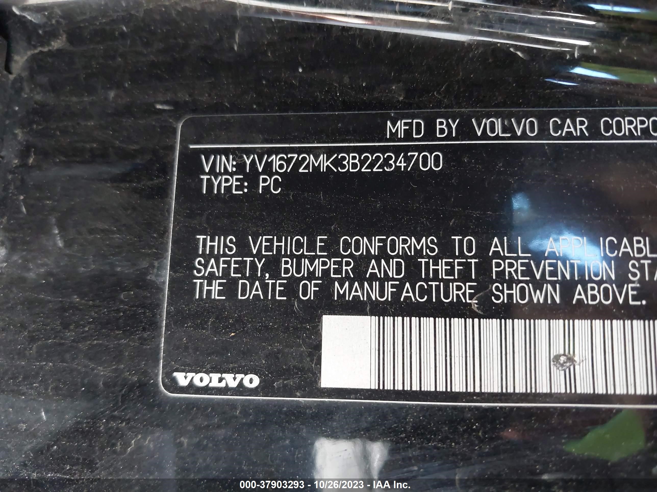 Photo 8 VIN: YV1672MK3B2234700 - VOLVO C30 