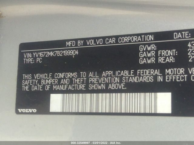 Photo 8 VIN: YV1672MK7B2199904 - VOLVO C30 