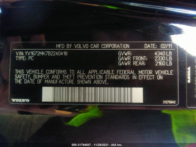 Photo 8 VIN: YV1672MK7B2240418 - VOLVO C30 