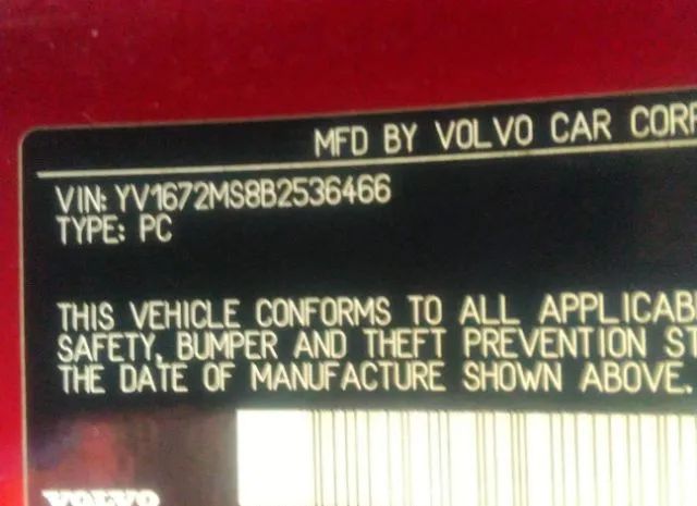 Photo 8 VIN: YV1672MS8B2536466 - VOLVO S40 