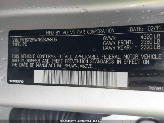 Photo 8 VIN: YV1672MW1B2626805 - VOLVO V50 