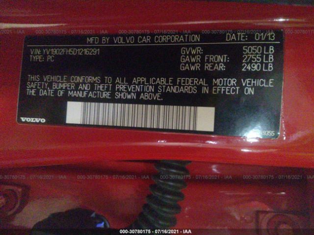 Photo 8 VIN: YV1902FH5D1216291 - VOLVO S60 