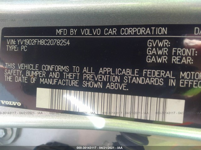 Photo 8 VIN: YV1902FH8C2078254 - VOLVO S60 