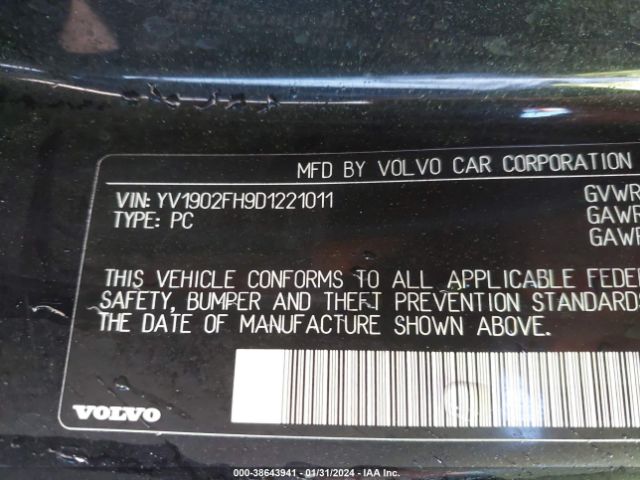 Photo 8 VIN: YV1902FH9D1221011 - VOLVO S60 