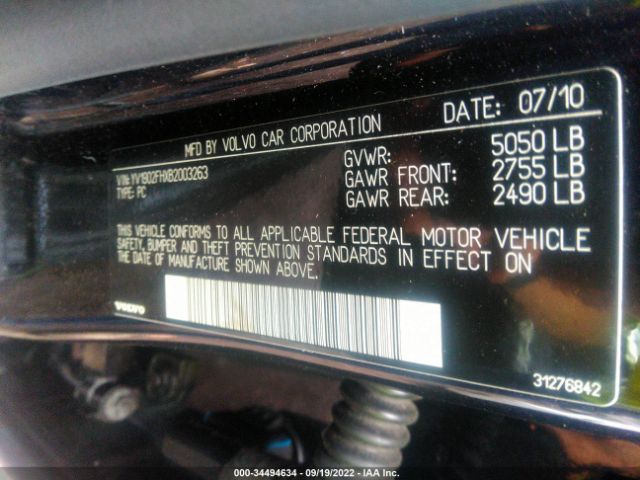 Photo 8 VIN: YV1902FHXB2003263 - VOLVO S60 