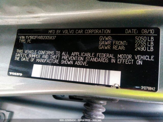 Photo 8 VIN: YV1902FHXB2005837 - VOLVO S60 