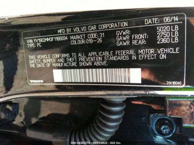 Photo 8 VIN: YV1902MM3F1186694 - VOLVO S80 