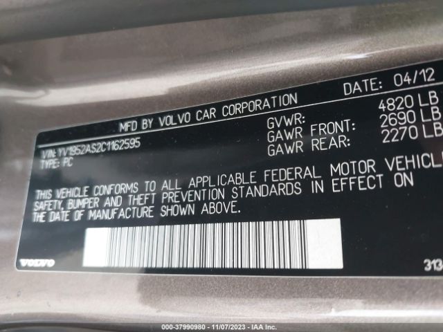 Photo 8 VIN: YV1952AS2C1162595 - VOLVO S80 