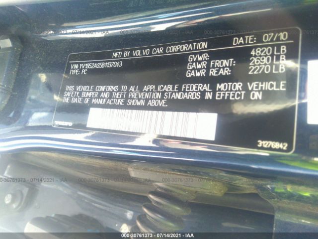 Photo 8 VIN: YV1952AS5B1137043 - VOLVO S80 