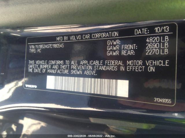 Photo 8 VIN: YV1952AS7E1180545 - VOLVO S80 