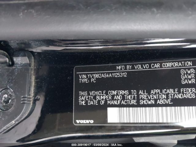 Photo 8 VIN: YV1982AS4A1125312 - VOLVO S80 