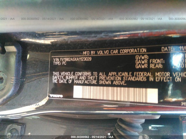 Photo 8 VIN: YV1982ASXA1123029 - VOLVO S80 