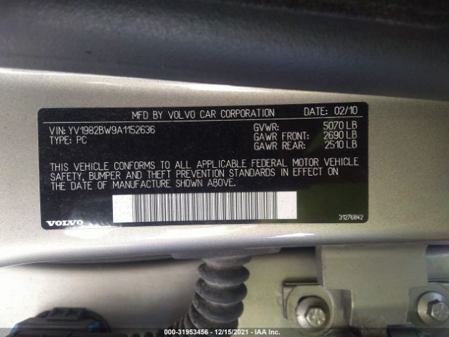 Photo 8 VIN: YV1982BW9A1152636 - VOLVO V70 