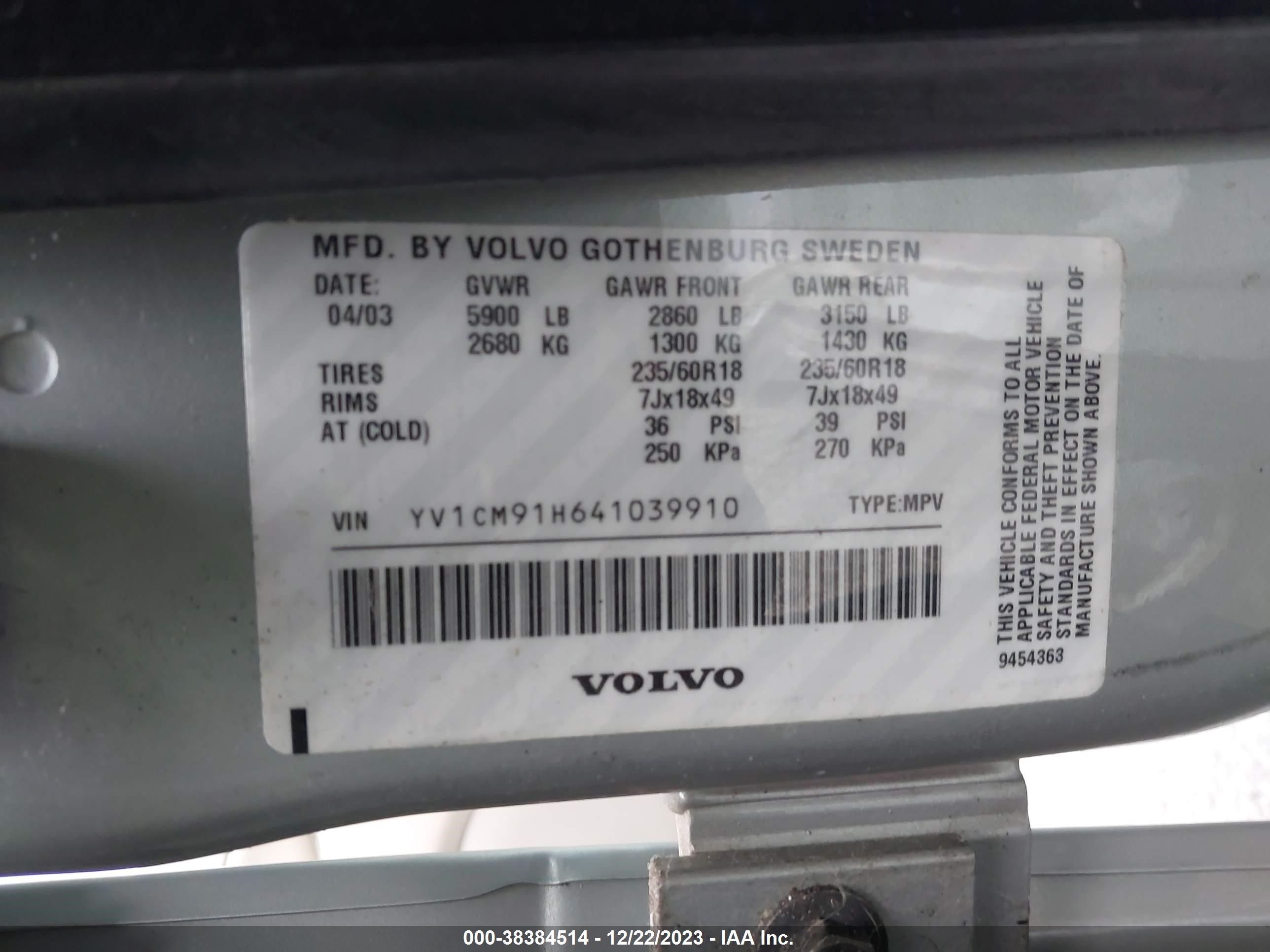 Photo 8 VIN: YV1CM91H641039910 - VOLVO XC90 