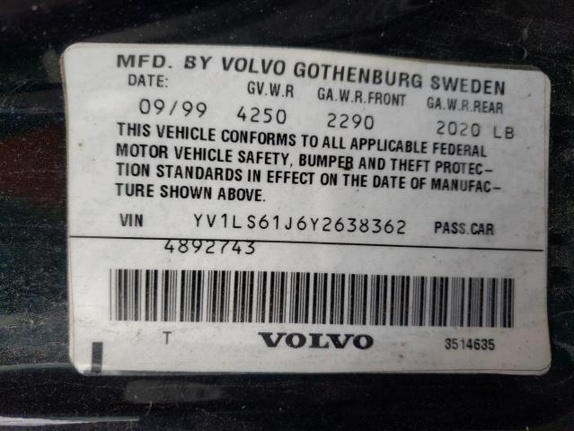 Photo 12 VIN: YV1LS61J6Y2638362 - VOLVO S70 